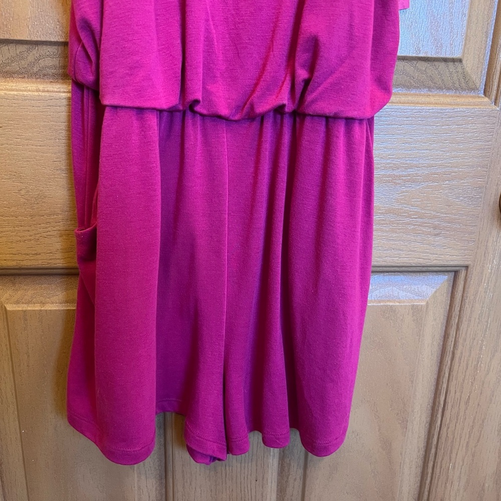 NWT Target Fuchsia Raspberry Knit Spaghetti Strap Knit Romper - Picture 10 of 10